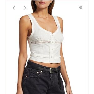 Free People Kerry Tank Embroidered